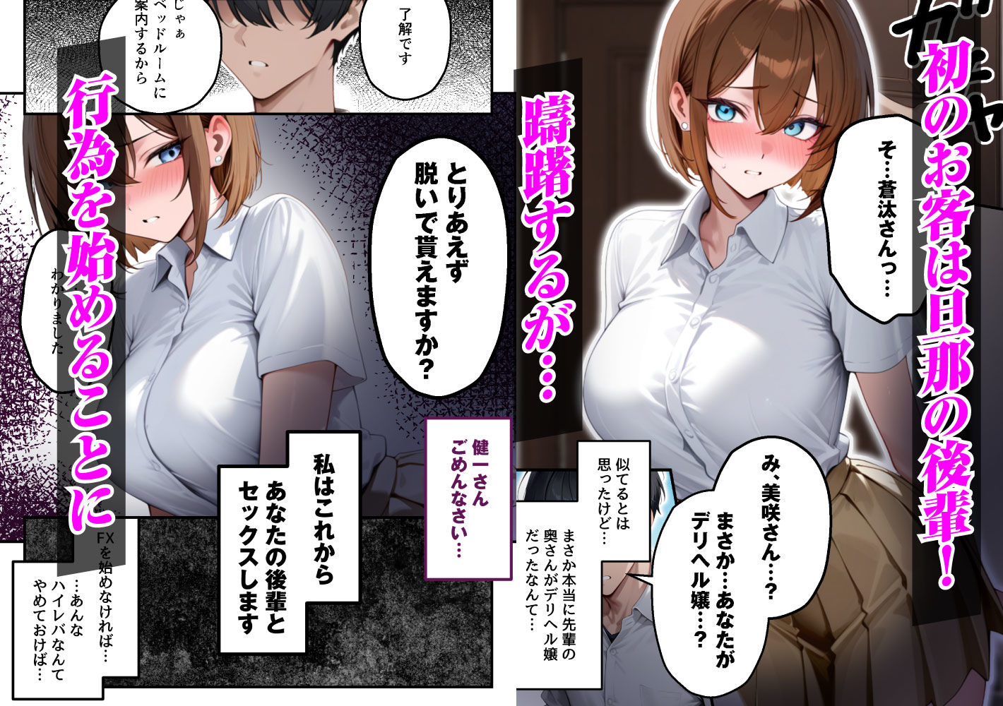 【人妻デリヘルNTR】デリヘル呼んだら先輩の妻が来た〜FXにハマった貞淑妻が堕ちるまで〜