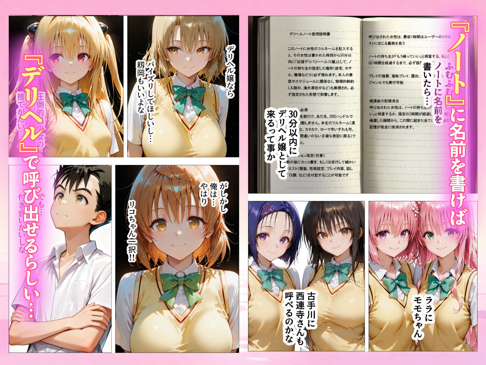 本番あり!?デリヘルノートでとらぶるハーレムをNN強奪してみた  古○川唯  西○寺春菜  籾岡里○