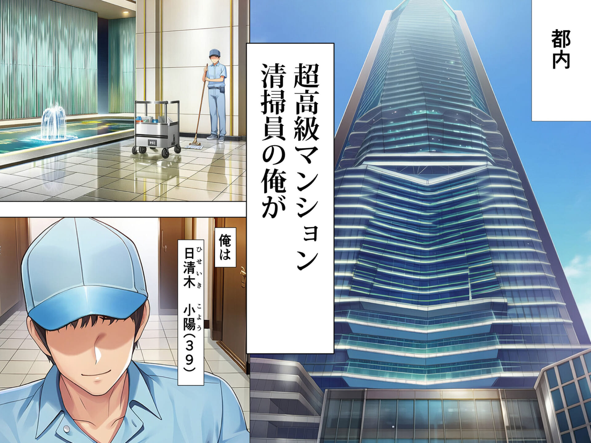 超高級マンション清掃員の俺、仕事ついでにハイスペ美人居住者たちの愚痴を聞いていたら完全合意の中出しハーレム生活を送ってしまう