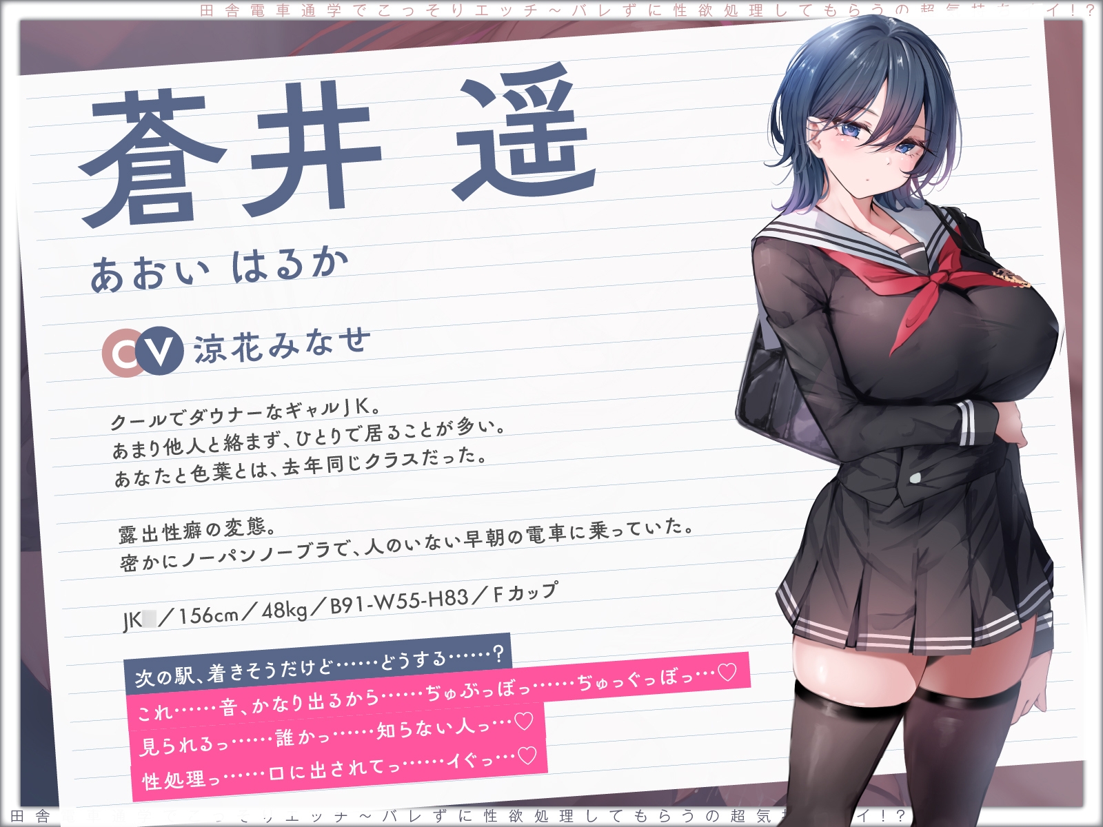 【露出×背徳】電車通学でこっそりエッチ~バレずに性欲処理してもらうの超気持ちイイ!?【JKハメ比べ】