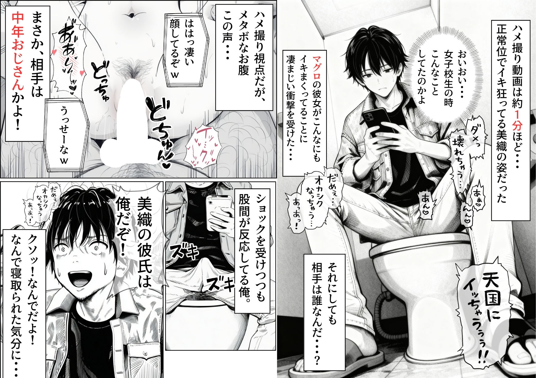 マグロだと思ってた俺の彼女、バ先の店長に超開発済みだった件