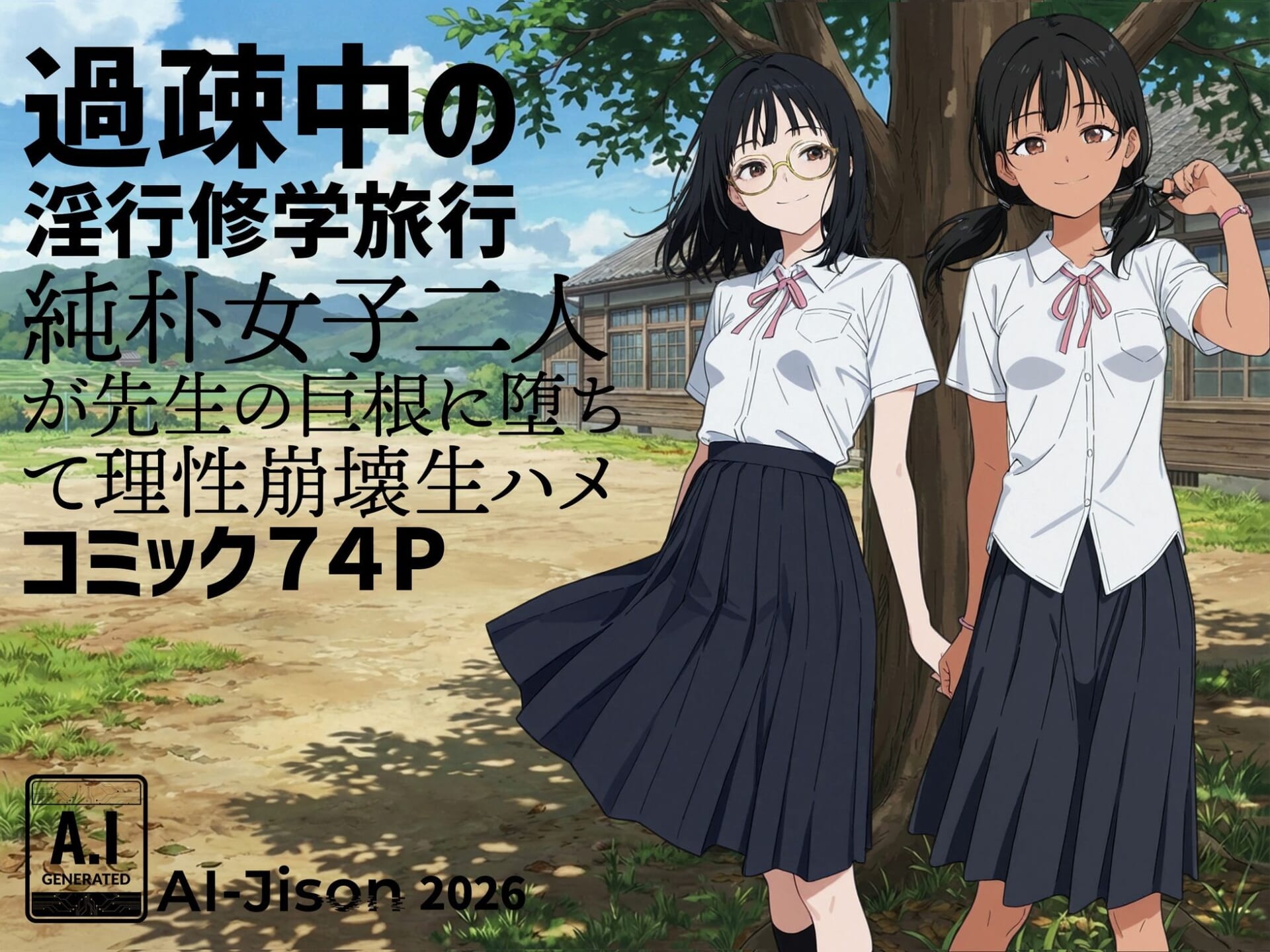 過疎中の淫行修学旅行〜純朴女子二人が先生の巨根に堕ちて理性崩壊生ハメ