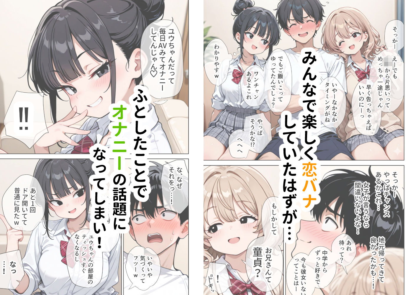 【イけ】【イくな】●●なんかに全然キョーミがない僕を強●勃起させ脳がバグるほど相反責めしてくる甘サド義妹とその友達