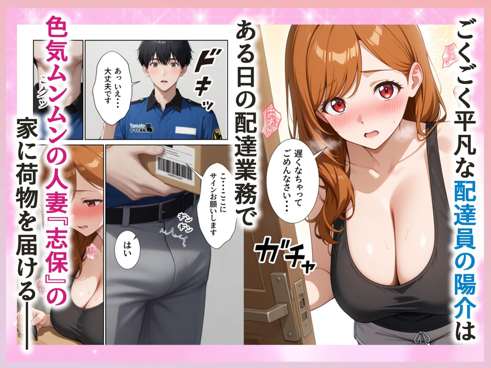 配達先の人妻がめちゃめちゃエロ過ぎて訪問の度に絞られてます