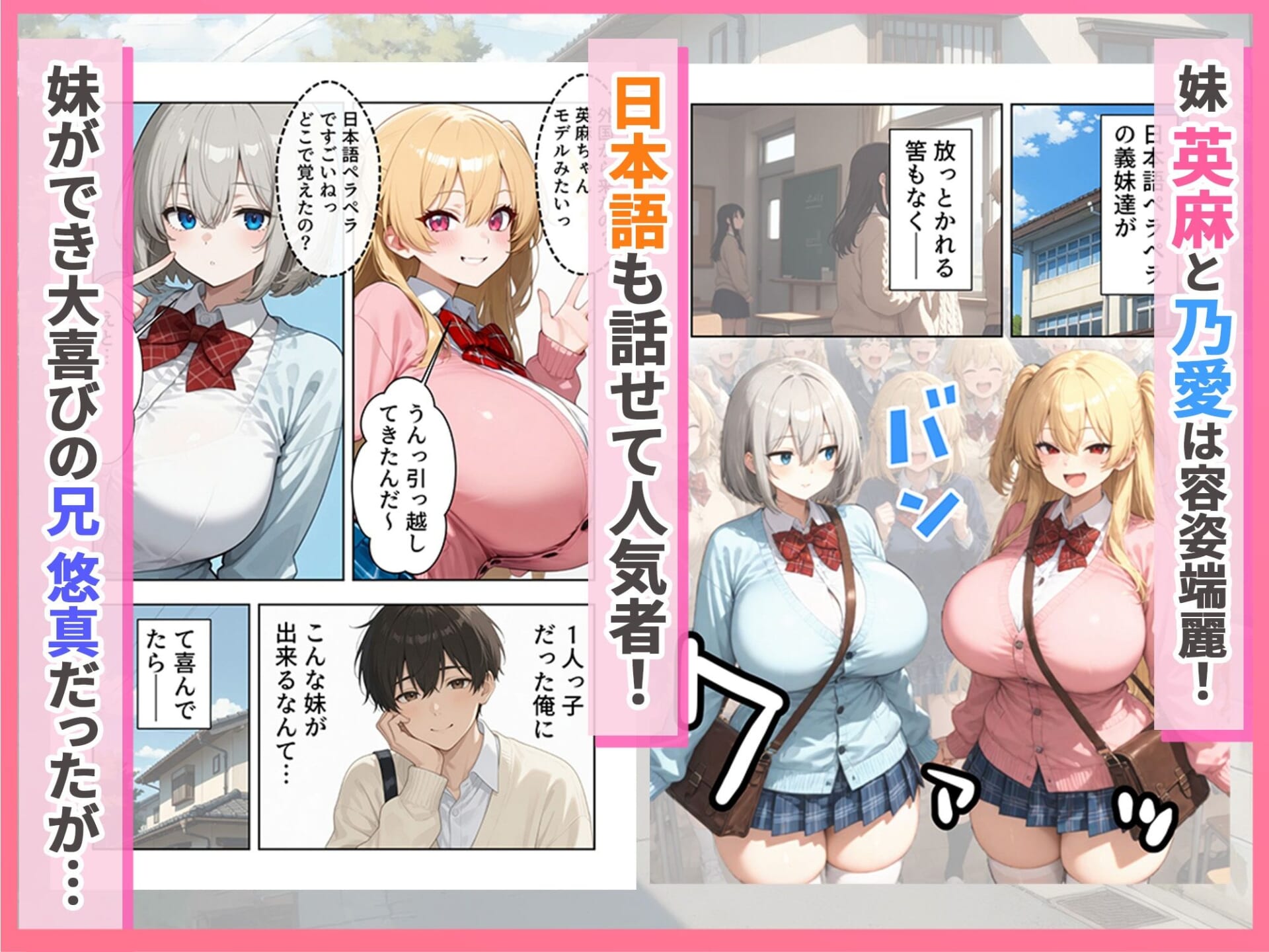 義理のハーフ姉妹 ズレたエロ常識の妹といちゃラブ性活