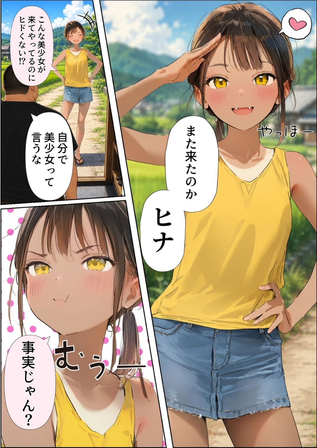 【ヒナと種付け夏休み】田舎に移住したら近所の褐色村娘と汗だくで・・・