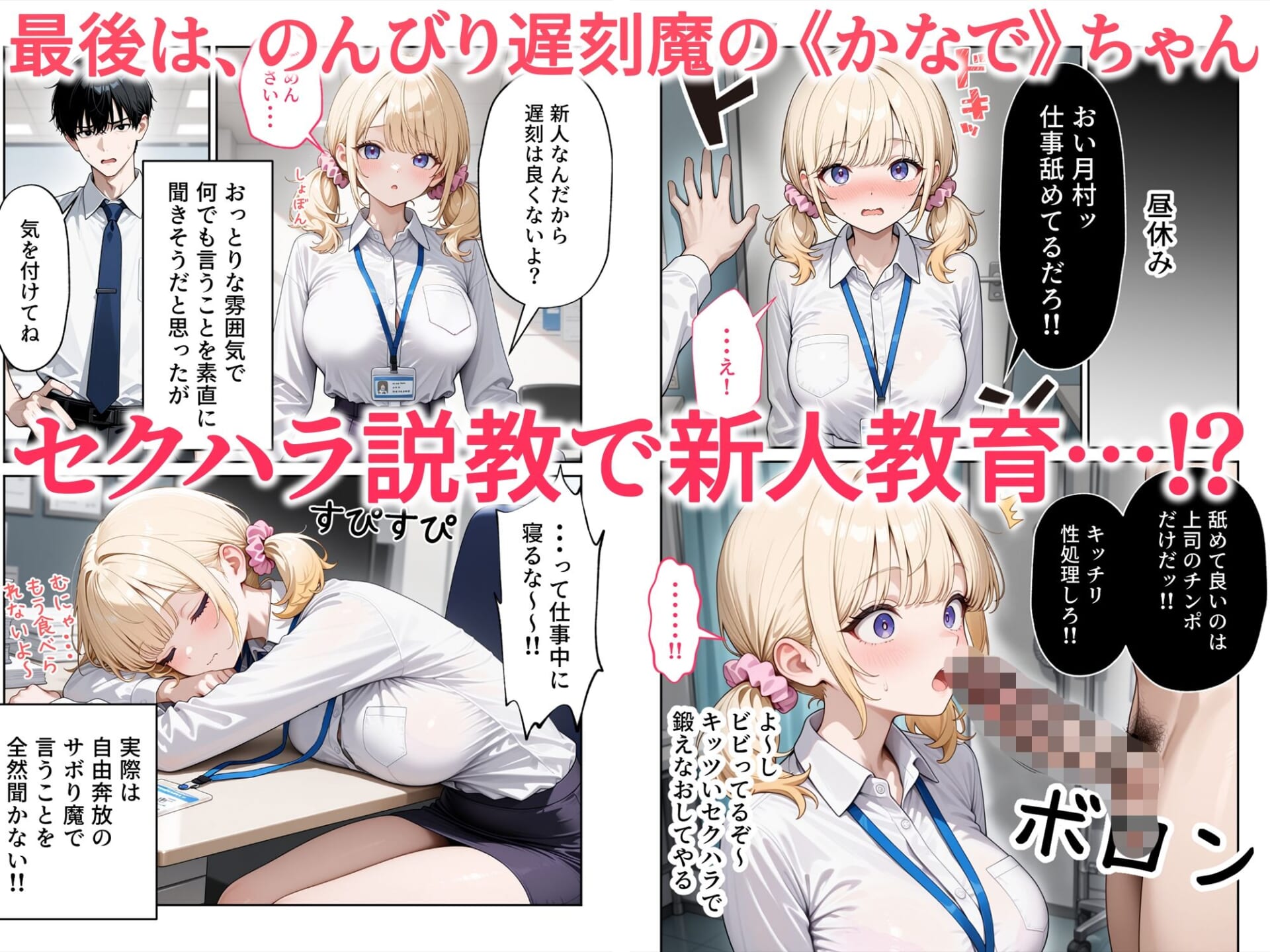 昼休みに抜いてくれる新卒OLちゃん!巨乳だけ採用してセクハラ祭り!